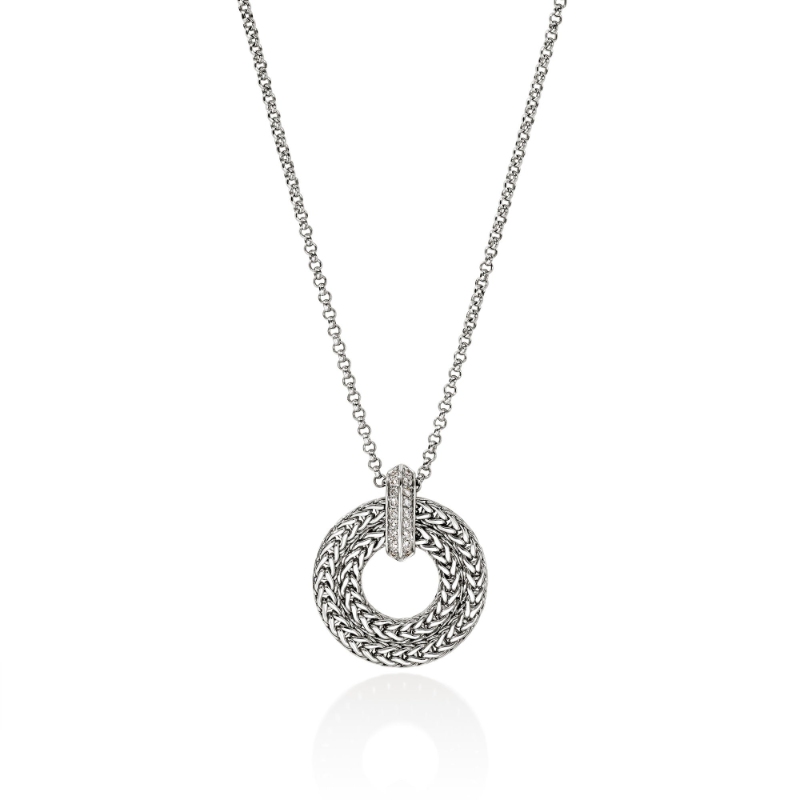 .21Ct Diamonds Silver Icon Pendant 16-18