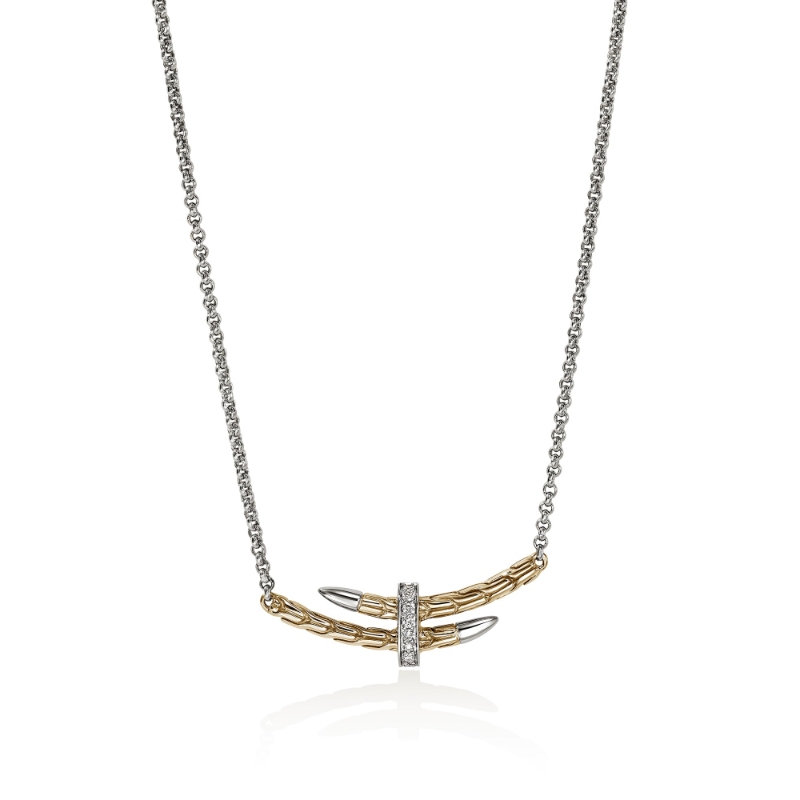 .06 Diamonds Spear 14Ky Gold Spear Necklace