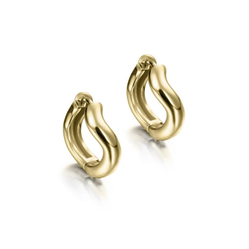Irregular Shape Earrings in Sterling Silver with 18k Gold Vermeil