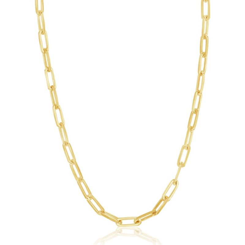 18" 3.2mm Paperclip Chain Gold Plated