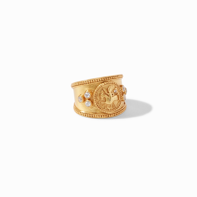 Julie Vos CZ Coin Crest Ring