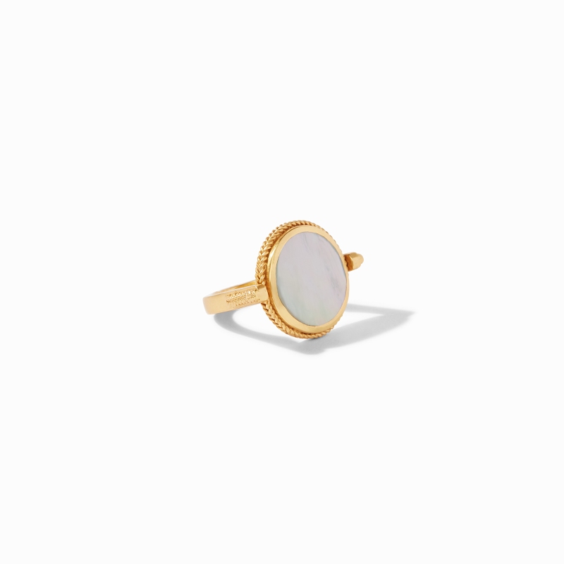 Julie Vos Mother of Pearl Coin Revolving Ring