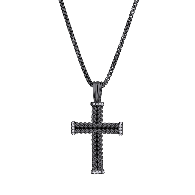 Braided Cross with Simulated Diamond Ends