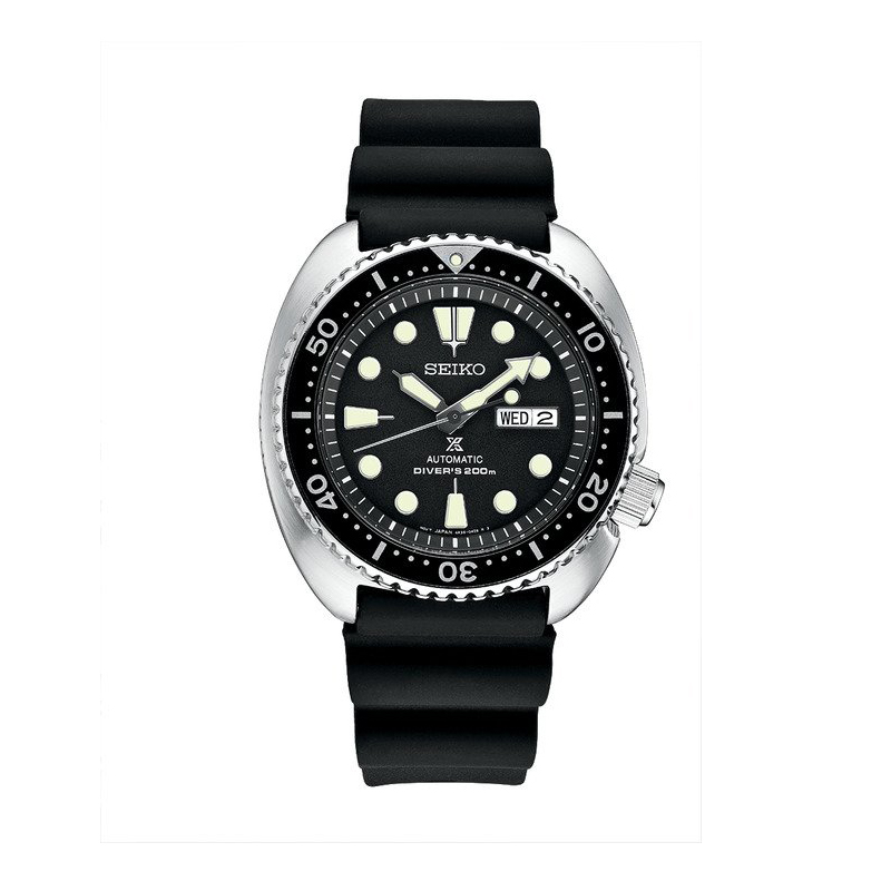 Seiko Men's Automatic Prospex Diver Black Silicone Strap Watch - SRP777