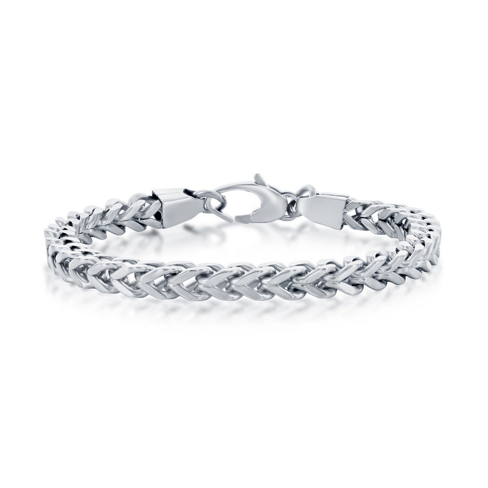 Steel 6mm 9" Franco Link Bracelet