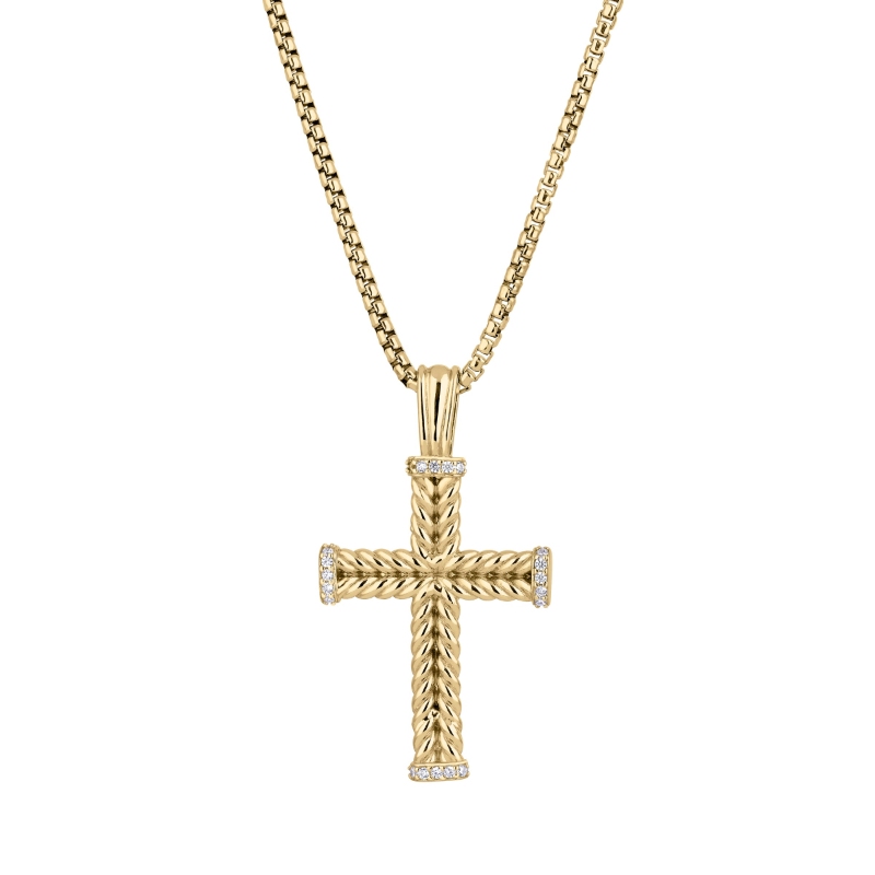 Braided Cross with Simulated Diamond Ends